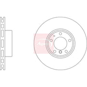 Apec 2 x Vented Brake Discs fits BMW 5 1996-2004