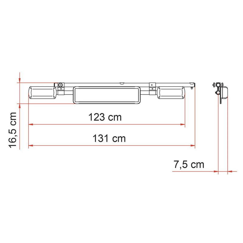 Fiamma Licence Plate Carrier (06146C01-) Fiamma - Bars 4 Cars