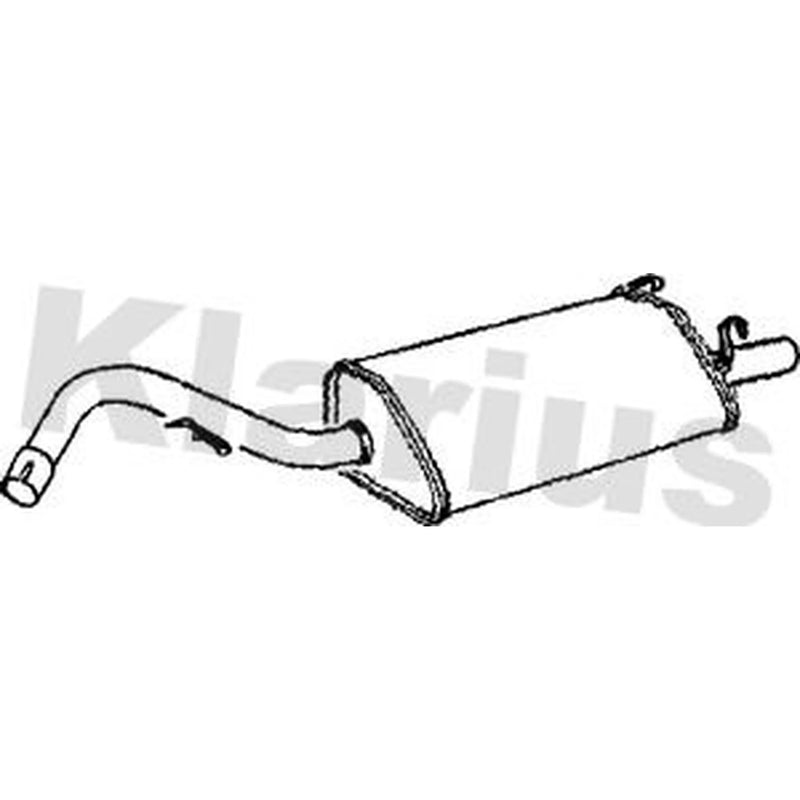 Klarius Box With Tail Pipe Rear fits Ford Escort 1995-1998 1.8