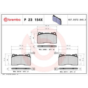 Brembo Front Brake Pad Set fits Alfa Romeo Giulietta 2010-2020 1.4 1.6 1.8 2.0