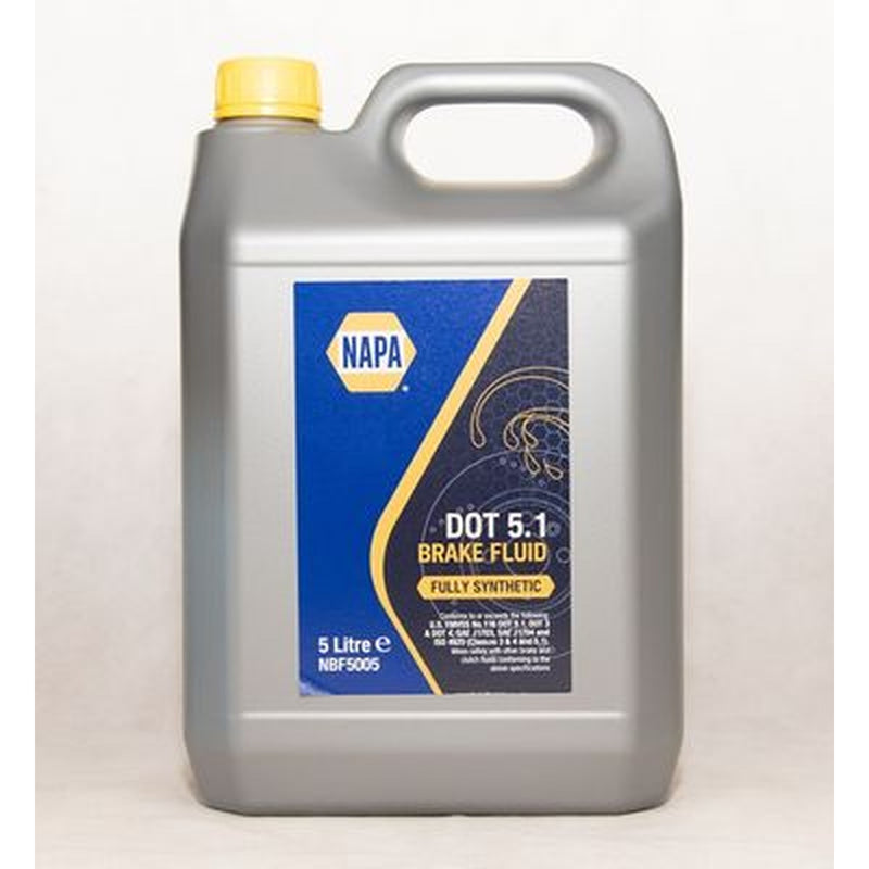 NAPA Brake Fluid DOT 5.1 5l fits Ferrari 360 1999-2005 3.6