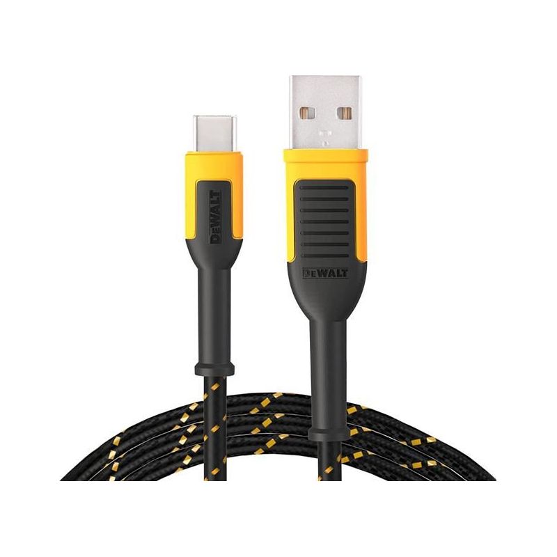 Dewalt Telecoms USB A to USB C Reinforced Charging Cable 3m (10ft) DEWALT Telecoms - Dynamic Drive