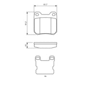 Bosch Front & Rear Pads fits Vauxhall Carlton 1986-1994 1.8 2.0 2.2 2.3