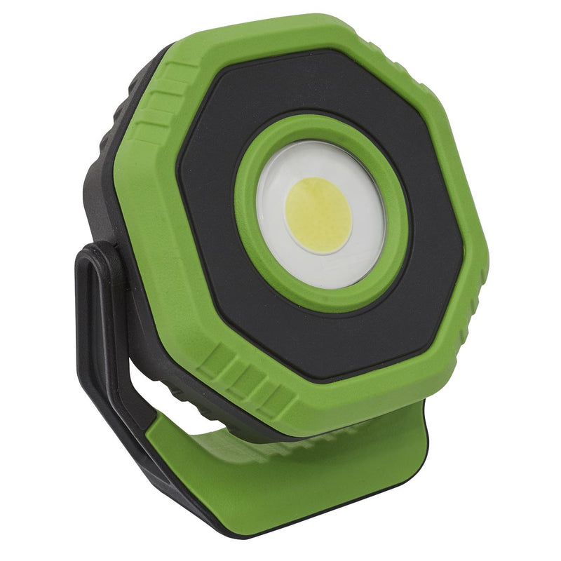 Sealey Rechargeable Pocket Floodlight with Magnet 360 7W COB LED Green Sealey - Dynamic Drive