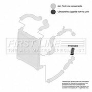 First Line Intercooler Turbo Charge Air Hose fits Land Rover Range Rover Sport I