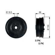 Gates Crank Shaft Belt Pulley TVD1068