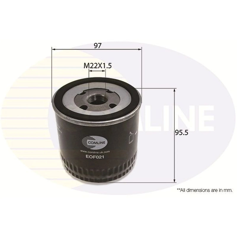 Comline Engine Oil Filter fits Ford Courier Box Body/Mpv 2000-2003 1.8