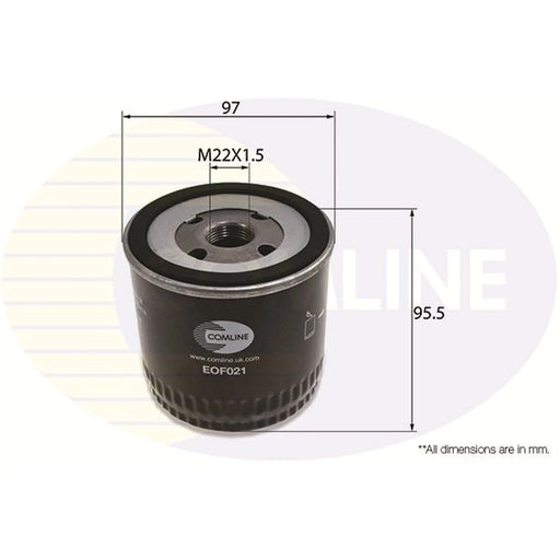Comline Engine Oil Filter fits Ford Courier Box Body/Mpv 2000-2003 1.8