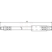 Apec Brake Hydraulic Hose Line Rear fits Audi 80 B4 1992-1995 2.6