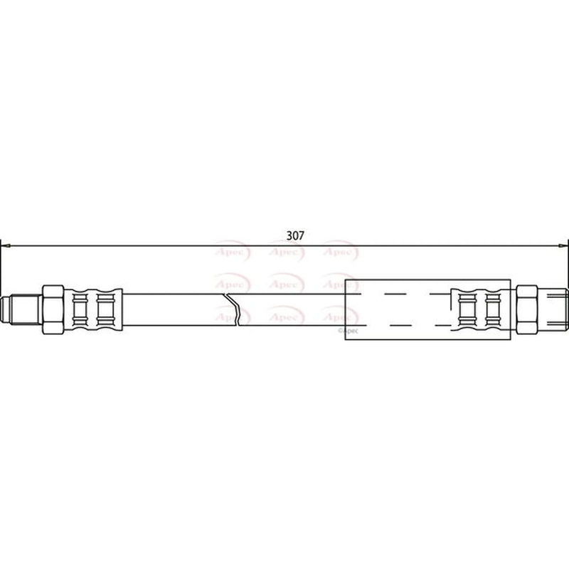 Apec Brake Hydraulic Hose Line outer HOS3414