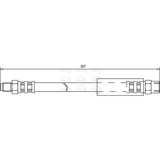 Apec Brake Hydraulic Hose Line outer HOS3414