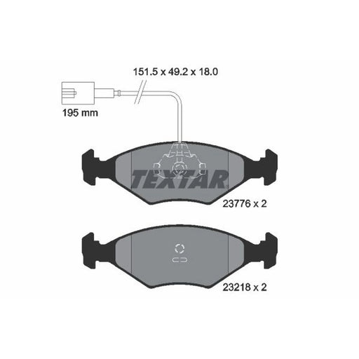 Textar Front Brake Pad Set 2377601