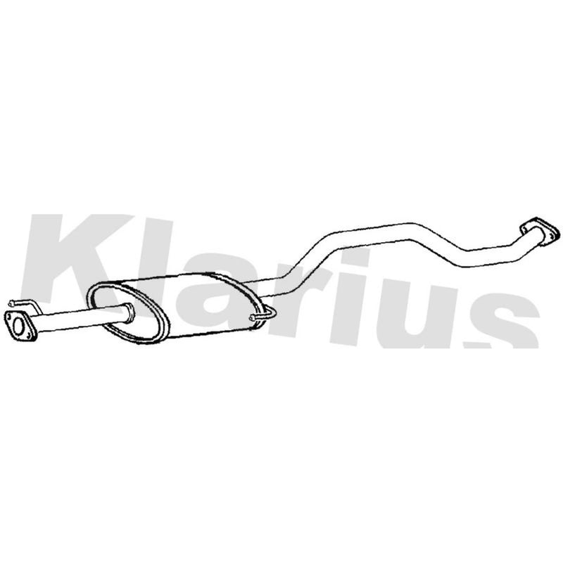 Klarius Box With Centre Pipe Centre fits Toyota Previa / Estima II 2000-2006 2.4
