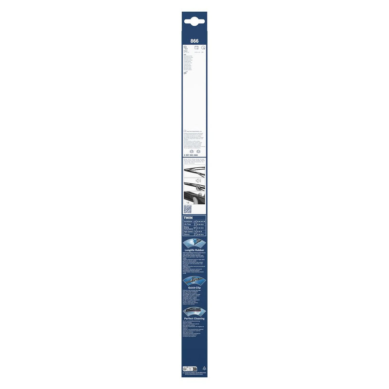 Bosch Eco Front Wiper Blade Set 650mm + 530mm — 866 fits Peugeot 607 2000-2011