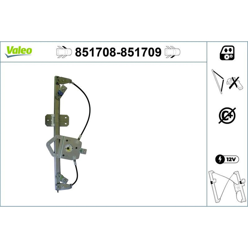 Valeo Electric Window Regulator Lifter Left Front 851708