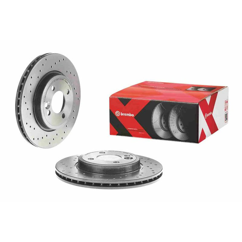 Brembo Xtra 2 x Perforated/Vented Brake Discs fits Mini Mini 2001-2008