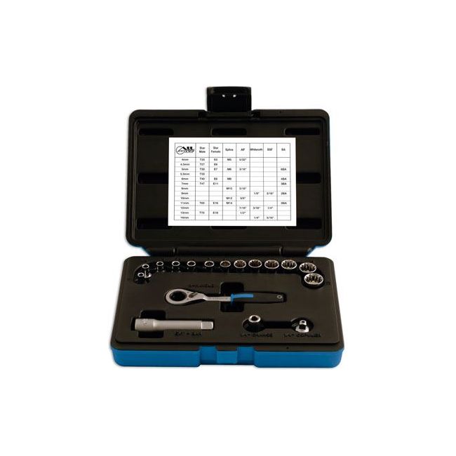 Laser Alldrive Go Thru Socket Set 1/4"D 17pc 5012 Laser - Dynamic Drive
