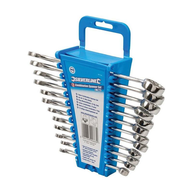 Silverline Combination Spanner Set 12pce 8 - 19mm Silverline - Dynamic Drive