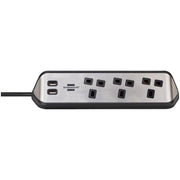Brennenstuhl estilo Corner Extension Lead 240V 3-Gang 13A Black 2m Brennenstuhl - NN4 Online