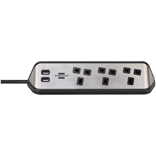 Brennenstuhl estilo Corner Extension Lead 240V 3-Gang 13A Black 2m Brennenstuhl - NN4 Online
