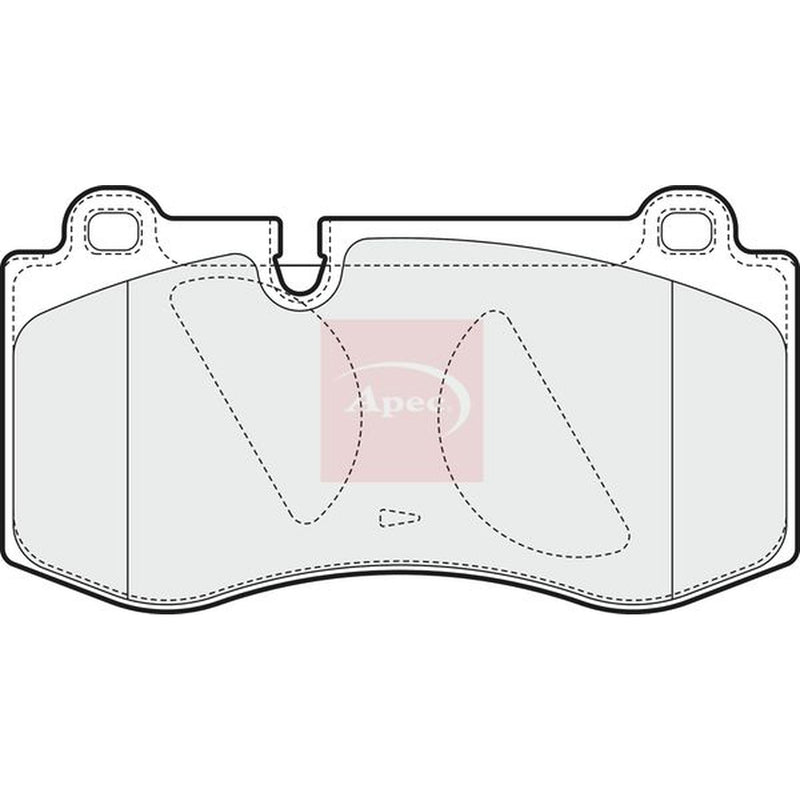 Apec Front Brake Pad Set fits Mercedes-Benz Cls 2004-2010 219.372 219.375