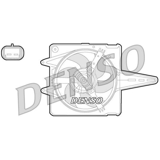 Denso Engine Cooling Fan fits Fiat Brava 1995-2002 1.2 1.4 1.6 1.8