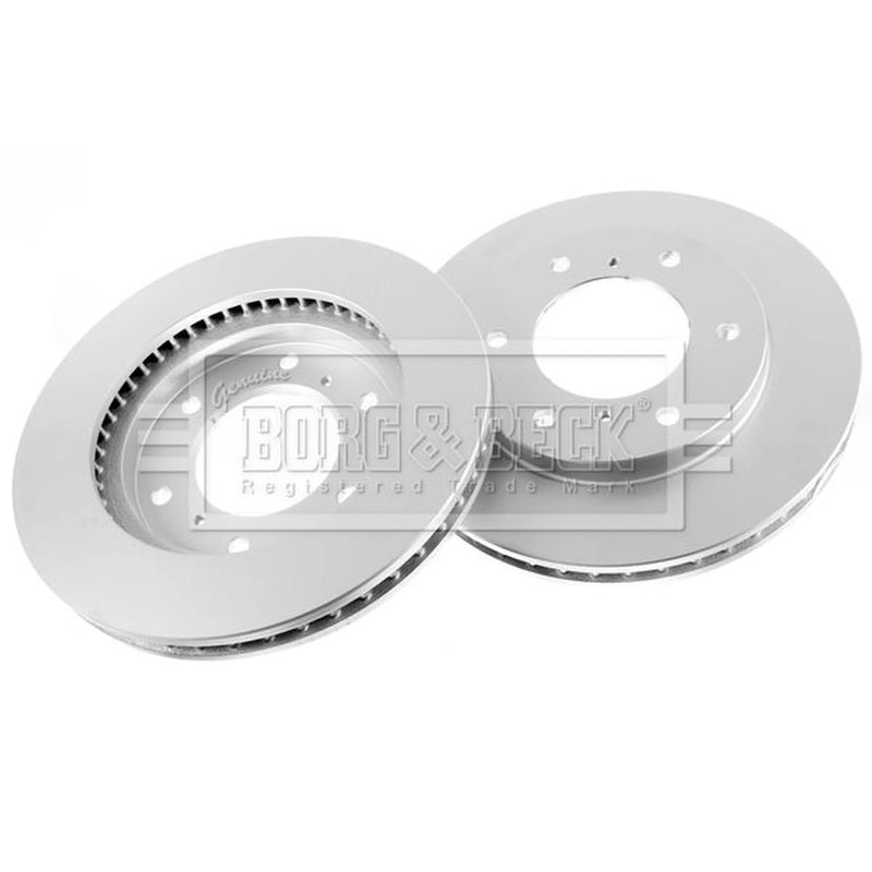 Borg & Beck Front Brake Vented Discs & Pads fits Mitsubishi Triton 2019 on 2.2