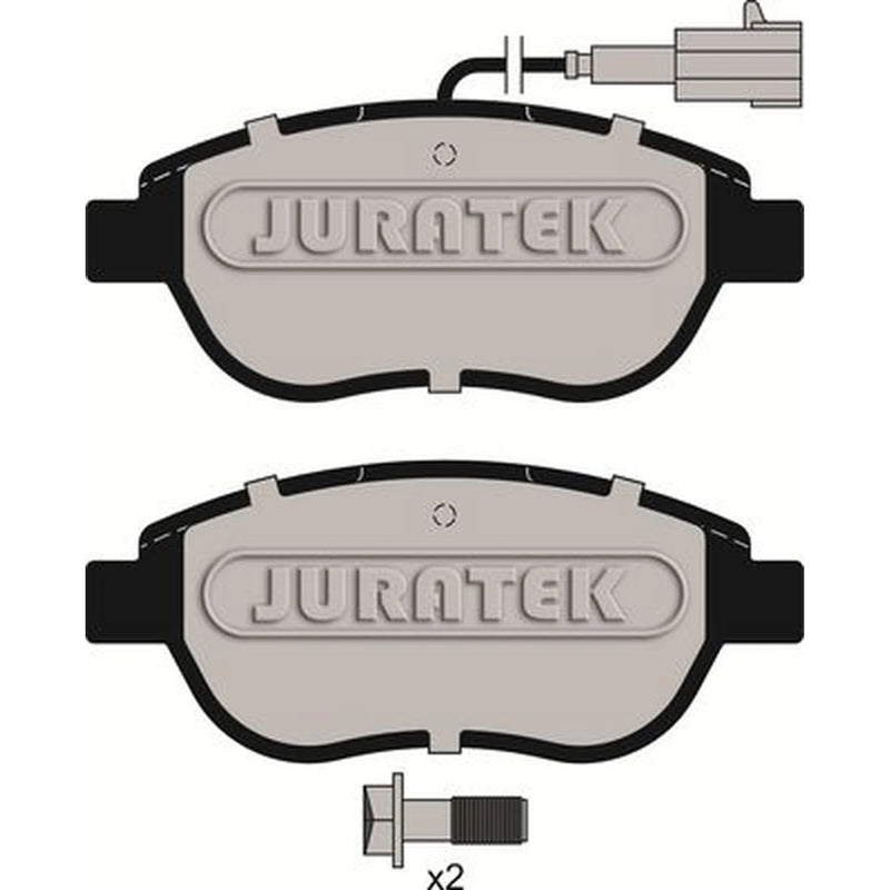 Juratek Front Brake Pad Set fits Abarth 500 / 595 / 695 2008 on 1.4