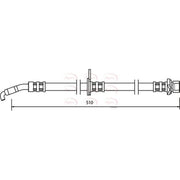 Apec Brake Hydraulic Hose Line Front Left fits Toyota Avensis 1997-2003