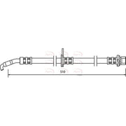 Apec Brake Hydraulic Hose Line Front Left HOS3502
