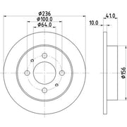 Mintex Front & Rear Brake Discs & Pads fits Mitsubishi Lancer Station 1995-2003