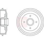 Apec Brake Drum Assembly Rear fits Citroën C-Elysee 2012-2018 1.2 1.5 1.6