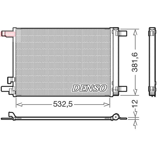 Denso Air Conditioning Condenser fits Audi A1 2018 on