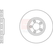 Apec 2 x Vented Front Brake Discs SDK6475-x2