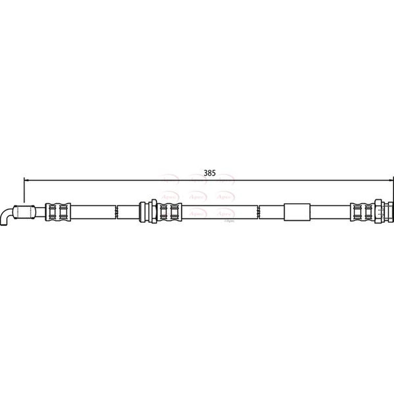 Apec Brake Hydraulic Hose Line Front fits Mazda P 1998-2004 1.4 1.5 1.6 1.9 2.0