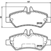 Mintex Rear Brake Pad Set fits Mercedes-Benz Sprinter 3,5-T 2006-2018