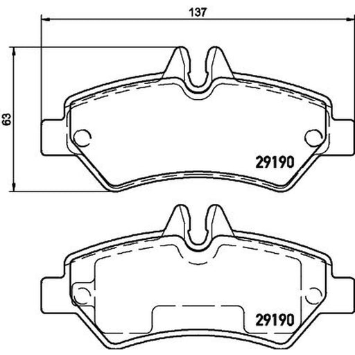 Mintex Rear Brake Pad Set fits Mercedes-Benz Sprinter 3,5-T 2006-2018