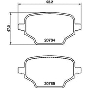 DON Rear Brake Pad Set fits Citroën Berlingo 2018-2019 1.2 1.5 1.6
