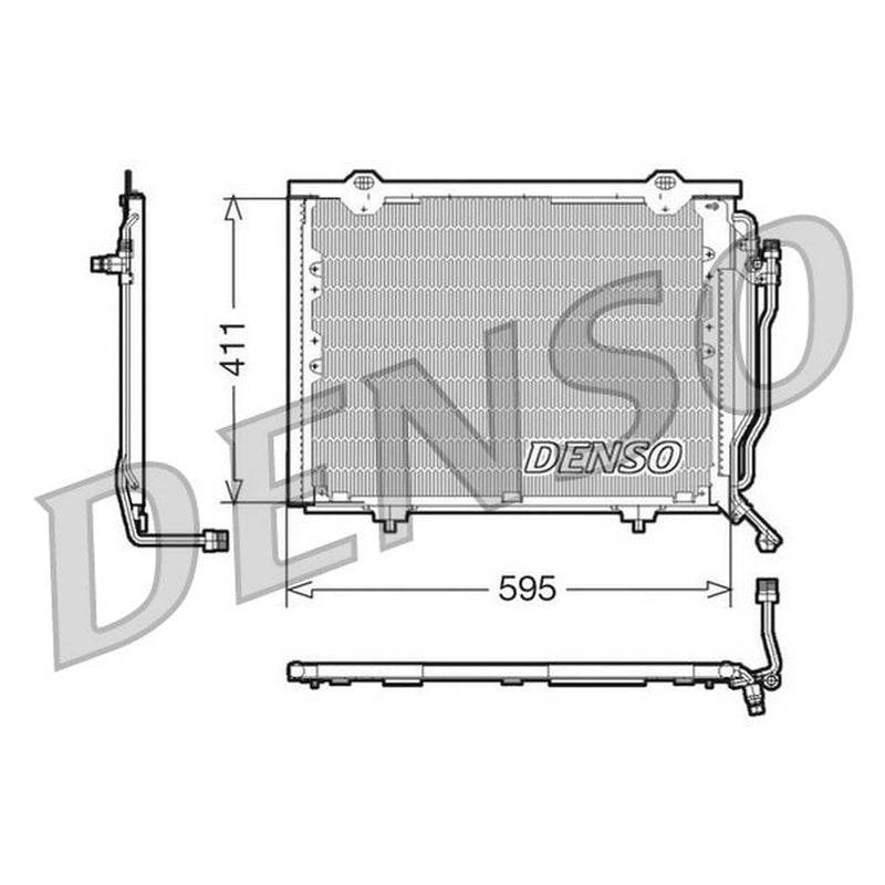 Denso Air Conditioning Condenser fits Mercedes-Benz C-Class 1995-2000
