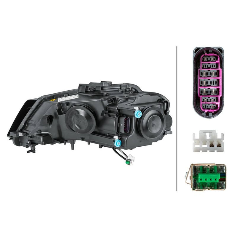 Hella Headlight Headlamp D3S (Gas Discharge Lamp) Right fits Audi A3 2003-2013