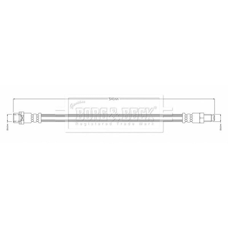 Borg & Beck Brake Hydraulic Hose Line inner BBH8461