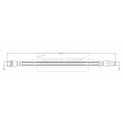 Borg & Beck Brake Hydraulic Hose Line inner BBH8461