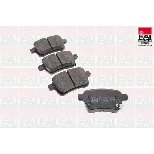 FAI Rear Brake Pad Set fits Opel Adam 2014-2019 1.0 1.4