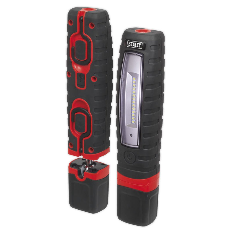Sealey Rechargeable 360 Inspection Light 14 SMD LED & 3W SMD LED Black Lithium-i Sealey - Dynamic Drive