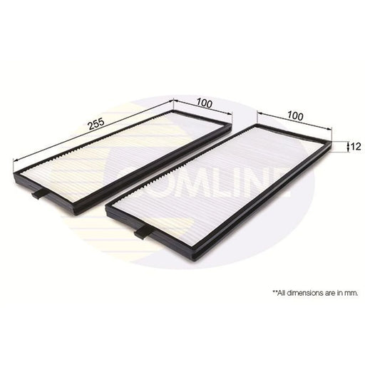 Comline Cabin Air Filter (Pollen Filter) fits Hyundai Accent II 1999-2006