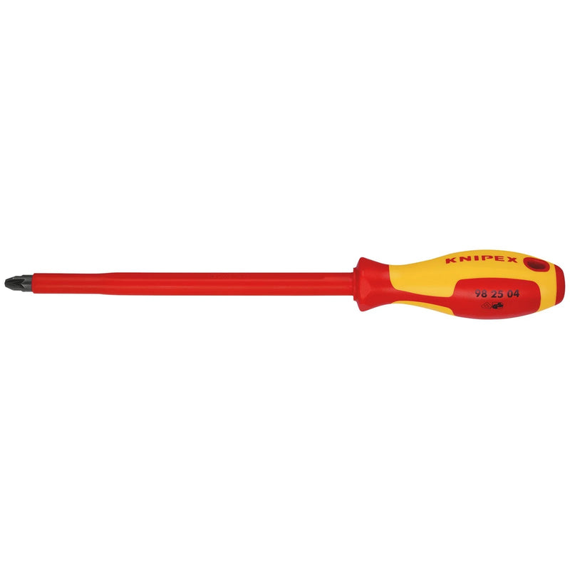 KNIPEX 98 25 04 VDE Insulated  Pozidriv® Screwdriver, PZ4 x 200mm - 98 25 04
