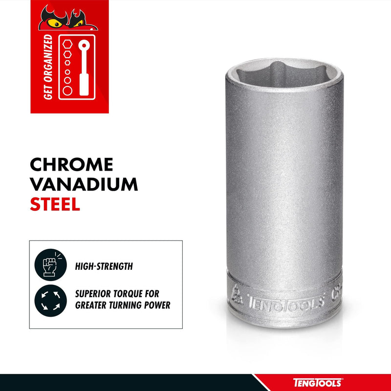 Teng Tools 3/8" Deep Socket 6 pt Metric 16mm Teng Tools - Dynamic Drive