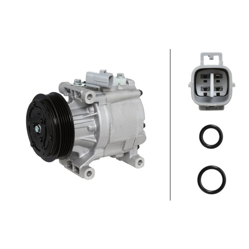 Hella Air Conditioning Compressor fits Abarth 500 / 595 / 695 2008 on 1.4