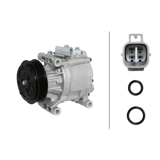 Hella Air Conditioning Compressor fits Abarth 500 / 595 / 695 2008 on 1.4