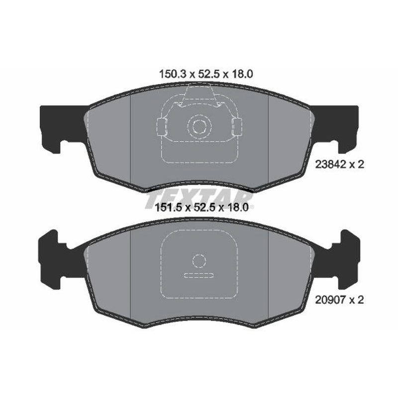 Textar Front Brake Pad Set 2384201